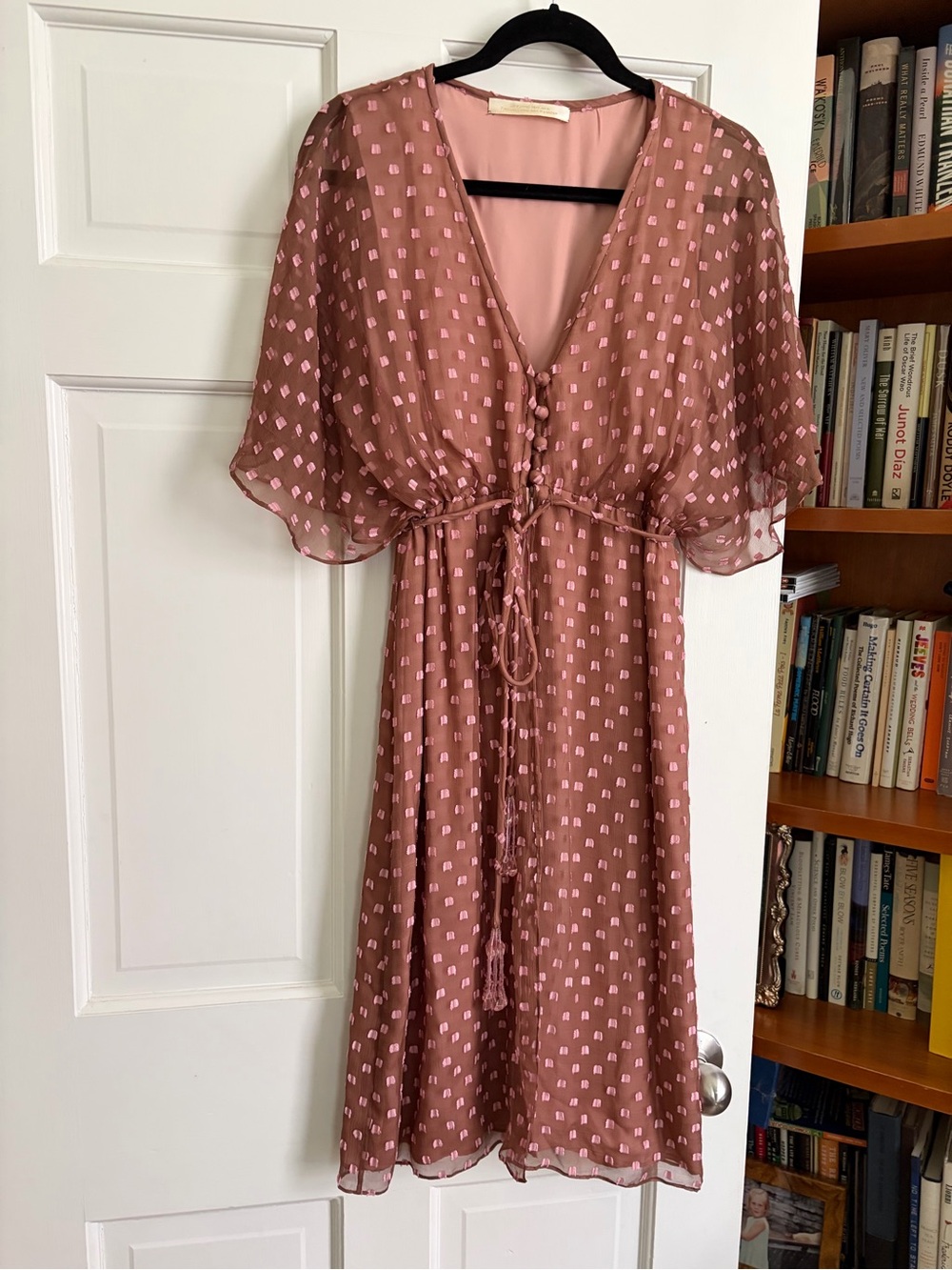 Shannon McLean cocktail dress, custom chiffon and silk